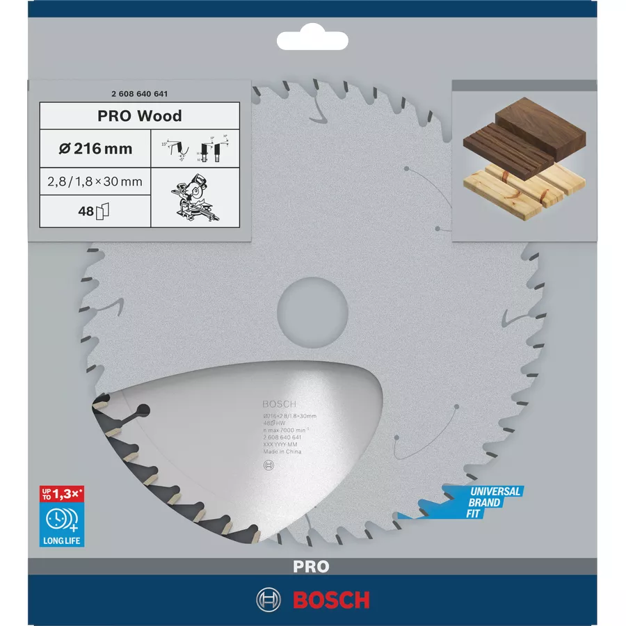 Lame BOSCH Optiline Wood Ø216x30mm 48 dents scie à onglet